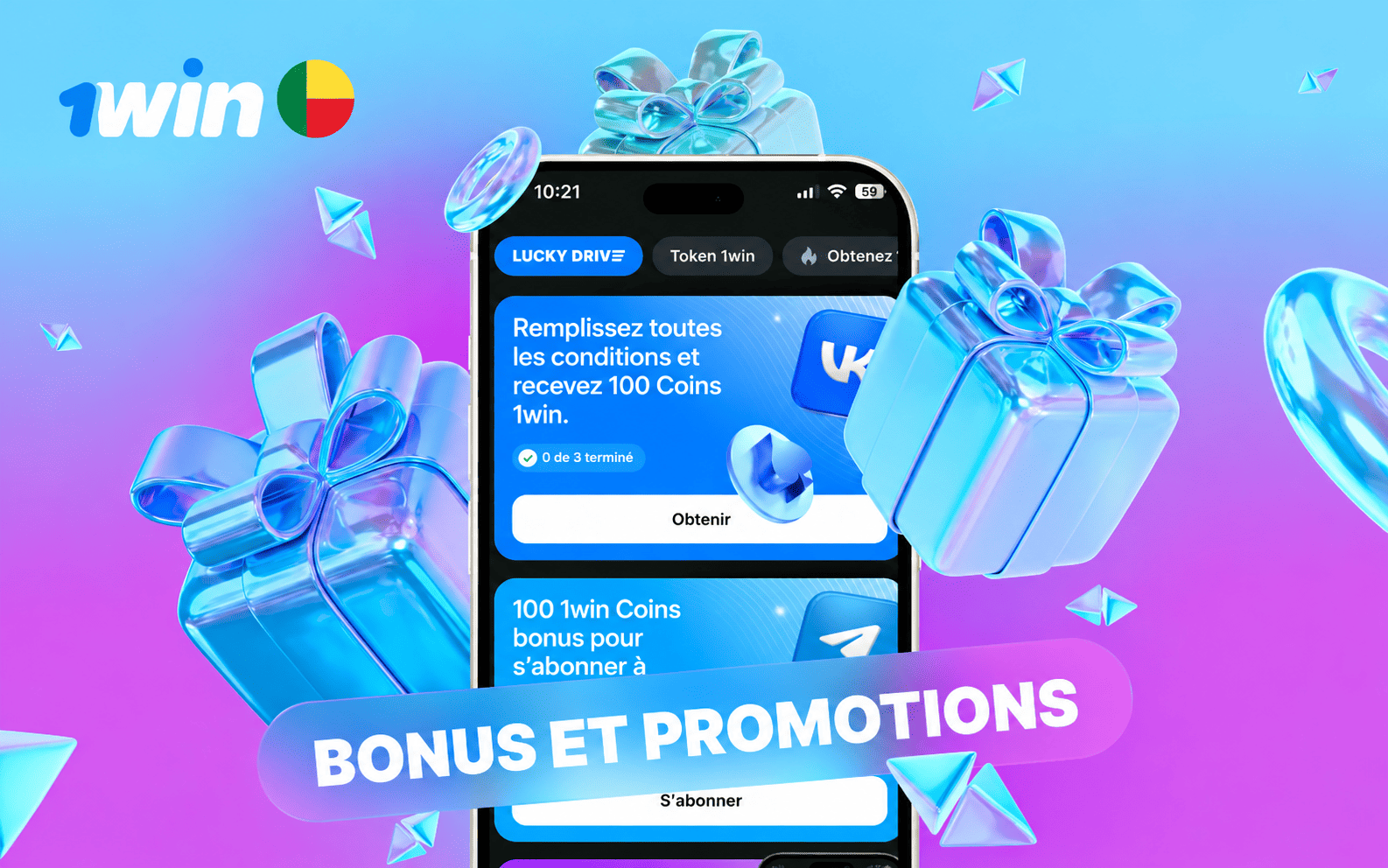 1win bonus au Bénin : du premier dépôt au cashback